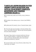 VASCULAR ARDMS BOARDS DAVIES ARDMS VASCULAR REVIEW 2026 ACTUAL EXAM SCRIPT COMPLETE QUESTIONS AND VERIFIED ANSWERS GRADE A&plus; 