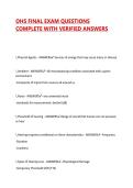 OHS FINAL EXAM QUESTIONS COMPLETE WITH VERIFIED ANSWERS