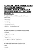 VASCULAR ARDMS BOARDS DAVIES ULTRASOUND VASCULAR REGISTRY REVIEW 2026 SOLVED QUESTIONS WITH FULL SOLUTION GRADED A&plus;