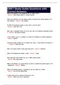 CBET Study Guide Questions with Correct Answers