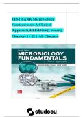 TEST BANK For Microbiology Fundamentals A Clinical Approach&comma; 4th Edition by Marjorie Kelly Cowan &vert; Verified Chapters 1 - 22 Updated&comma; Complete Newest Version