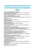 Nutrition Nursing Success Guide&colon; High &ndash;  Yield Practice Questions with Rationales&lpar;2025&sol;2026&rpar;