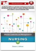 Test Bank for Effective Leadership and Management in Nursing 9th Edition by Eleanor Sullivan &vert; Complete All Chapters Exam Questions & Verified A&plus; Answers Study Guide 2023&ndash;2024 &vert; ISBN 9780134153117