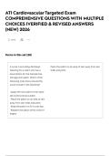 ATI Cardiovascular Targeted Exam COMPREHENSIVE QUESTIONS WITH MULTIPLE CHOICES &vert;VERIFIED & REVISED ANSWERS &lpar;NEW&rpar; 2026