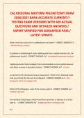 CAL REGIONAL MIDTERM PHLEBOTOMY EXAM  2026&sol;2027 BANK ACCURATE CURRENTLY  TESTING EXAM VERSIONS WITH 420 ACTUAL  QUESTIONS AND DETAILED ANSWERS &sol;  EXPERT VERIFIED FOR GURANTEED PASS &sol;  LATEST UPDATE&period; 