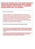 CGSS ACTUAL MIDTERM  EXAM &vert;&vert; MOST RECENT EXAM ACTUAL  COMPLETE REAL EXAM QUESTIONS AND CORRECT ANSWERS  &lpar;VERIFIED ANSWERS&rpar; ALREADY GRADED A&plus; &vert; GUARANTEED  SUCCESS&excl;&excl; NEWEST EXAM &vert; JUST RELEASED&excl;&excl; 
