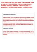 CGSS glossary ACTUAL FINAL  EXAM &vert;&vert; MOST RECENT EXAM  ACTUAL COMPLETE REAL EXAM QUESTIONS AND CORRECT  ANSWERS &lpar;VERIFIED ANSWERS&rpar; ALREADY GRADED A&plus; &vert;  GUARANTEED SUCCESS&excl;&excl; NEWEST EXAM &vert; JUST RELEASED&excl;&excl; 