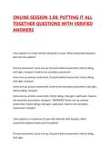 ONLINE SESSION 3&period;08&colon; PUTTING IT ALL TOGETHER QUESTIONS WITH VERIFIED ANSWERS