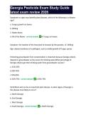 Georgia Pest Licenses Exam 1 Exam Questions and answers GRADED A &lpar;2026&rpar;