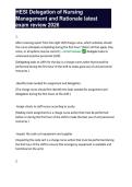 HESI Delegation of Nursing Management and Rationale latest exam review 2026