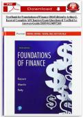 Test Bank for Foundations of Finance 10th Edition by Arthur J&period; Keown &vert; Complete All Chapters Exam Questions & Verified A&plus; Answers Study Guide &vert; ISBN 0134897269