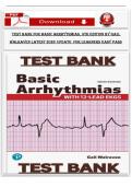 Test Bank for Basic Arrhythmias&comma; 9th Edition &ndash; Gail Walraven &lpar;Chapters 1&ndash;8&rpar;