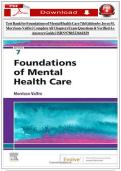 Test Bank for Foundations of Mental Health Care 7th Edition by Morrison-Valfre &vert; Complete All Chapters Exam Questions & Verified Answers Study Guide &vert; ISBN 9780323661829