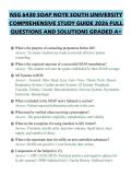 NSG 6430 SOAP NOTE SOUTH UNIVERSITY COMPREHENSIVE STUDY GUIDE 2026 FULL QUESTIONS AND SOLUTIONS GRADED A&plus;