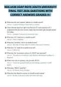 NSG 6430 SOAP NOTE SOUTH UNIVERSITY FINAL TEST 2026 QUESTIONS WITH CORRECT ANSWERS GRADED A&plus;