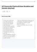ATI Community Practice B Exam Questions and Answers &lpar;Answers&rpar;