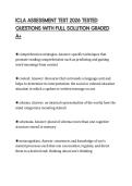 ICLA ASSESSMENT TEST 2026 TESTED QUESTIONS WITH FULL SOLUTION GRADED A&plus;