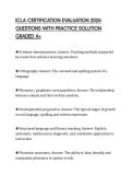ICLA CERTIFICATION EVALUATION 2026 QUESTIONS WITH PRACTICE SOLUTION GRADED A&plus;