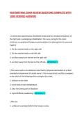 NUR 308 FINAL EXAM REVIEW QUESTIONS COMPLETE WITH 100&percnt; VERIFIED ANSWERS