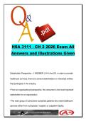 HEALTH SERVICES ADMINISTRATION HSA 3111 EXAM COMPLETE PACKAGE DEAL