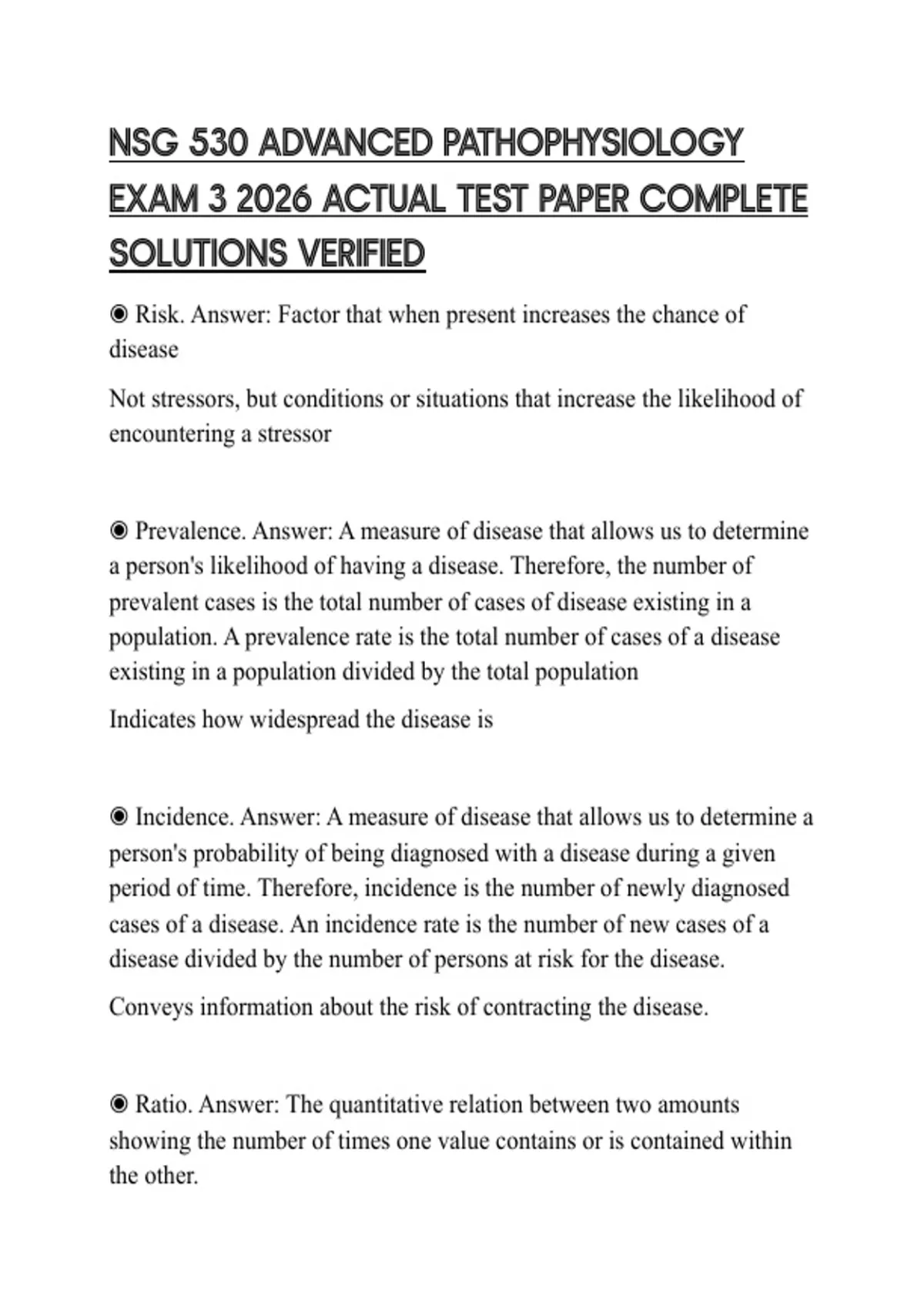 NSG 530 ADVANCED PATHOPHYSIOLOGY EXAM 3 2026 ACTUAL TEST PAPER COMPLETE ...