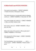 SGRho Final Exam WITH ANSWERS