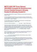 MKTG 3650 UNT Exam Newest 2025&sol;2026 Complete All Questions And Correct Detailed Answers &vert;Already Graded A&plus;&vert;&vert;Already Graded A&plus;