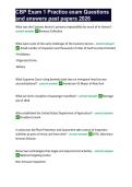 CBP Exam 1 Practice exam Questions and answers past papers 2026