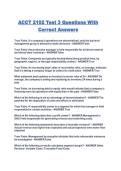 ACCT 2102 Test 3 Questions With Correct Answers