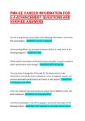 PMK-EE CAREER INFORMATION FOR E-4 ADVANCEMENT QUESTIONS AND VERIFIED ANSWERS