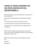 ONTARIO OIT UPDATED ASSESSMENT TEST 2026 TESTED QUESTIONS WITH FULL SOLUTION GRADED A&plus;