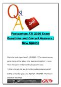 Maternal Newborn Nursing NURS 220 &ndash; Postpartum Care ATI Hemorrhage Lochia 300 Questions Exam
