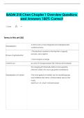 BADM 318 Chen Chapter 1 Overview Questions  and Answers 100&percnt; Correct 