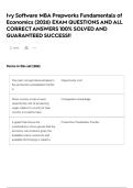Ivy Software MBA Prepworks Fundamentals of Economics &lpar;2026&rpar; EXAM QUESTIONS AND ALL CORRECT ANSWERS 100&percnt; SOLVED AND GUARANTEED SUCCESS&excl;&excl;