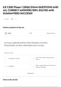 ILE C200 Phase 1 &lpar;2026&rpar; EXAM QUESTIONS AND ALL CORRECT ANSWERS 100&percnt; SOLVED AND GUARANTEED SUCCESS&excl;&excl;