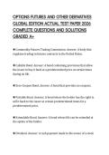 OPTIONS FUTURES AND OTHER DERIVATIVES GLOBAL EDITION ACTUAL TEST PAPER 2026 COMPLETE QUESTIONS AND SOLUTIONS GRADED A&plus;