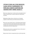 OPTIONS FUTURES AND OTHER DERIVATIVES GLOBAL EDITION COMPREHENSIVE TEST PAPER 2026 COMPLETE QUESTIONS AND ANSWERS EXPERT VERIFIED GRADED A&plus;