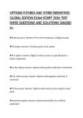 OPTIONS FUTURES AND OTHER DERIVATIVES GLOBAL EDITION EXAM SCRIPT 2026 TEST PAPER QUESTIONS AND SOLUTIONS GRADED A&plus;