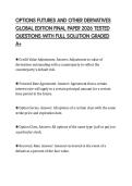 OPTIONS FUTURES AND OTHER DERIVATIVES GLOBAL EDITION FINAL PAPER 2026 TESTED QUESTIONS WITH FULL SOLUTION GRADED A&plus;