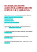 PMK-EE E4 ELIGIBILITY EXAM &lpar;WARFIGHTING AND READINESS EXAM&rpar; QUESTIONS AND CORRECT ANSWERS