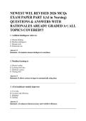 NEWEST WEL REVISED 2026 MCQs  EXAM PAPER PART 1&lpar;AI in Nursing&rpar;  QUESTIONS & ANSWERS WITH RATIONALES AREADY GRADED A&plus;&vert; ALL TOPICS COVERED&excl;&excl;&excl; 
