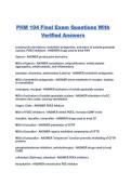 PHM 104 Final Exam Questions With Verified Answers