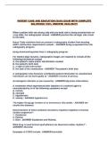 PATIENT CARE AND EDUCATION &lpar;SAIA&rpar; EXAM WITH COMPLETE SOLUTIONS 100&percnt; VERIIFED 2026-2027&excl;&excl;