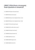 CREST CPSA &lpar;Ports & Acronyms&rpar; Exam Questions & Answers