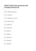CREST CPSA Exam Questions with Complete Solutions
