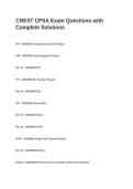 CREST CPSA Exam Questions with Complete Solutions