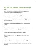 MKT 201 final questions and answers Graded  A&plus; 