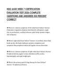 NSG 6430 WEEK 7 CERTIFICATION  EVALUATION TEST 2026 COMPLETE  QUESTIONS AND ANSWERS 100 PERCENT  CORRECT 