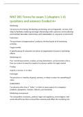 MKT 201 Terms for exam 1 &lpar;chapters 1-4&rpar;  questions and answers Graded A&plus; 