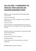 NSG 6430 WEEK 7 COMPREHENSIVE TEST  PAPER 2026 TESTED QUESTIONS AND  SOLUTIONS GUARANTEED TO PASS